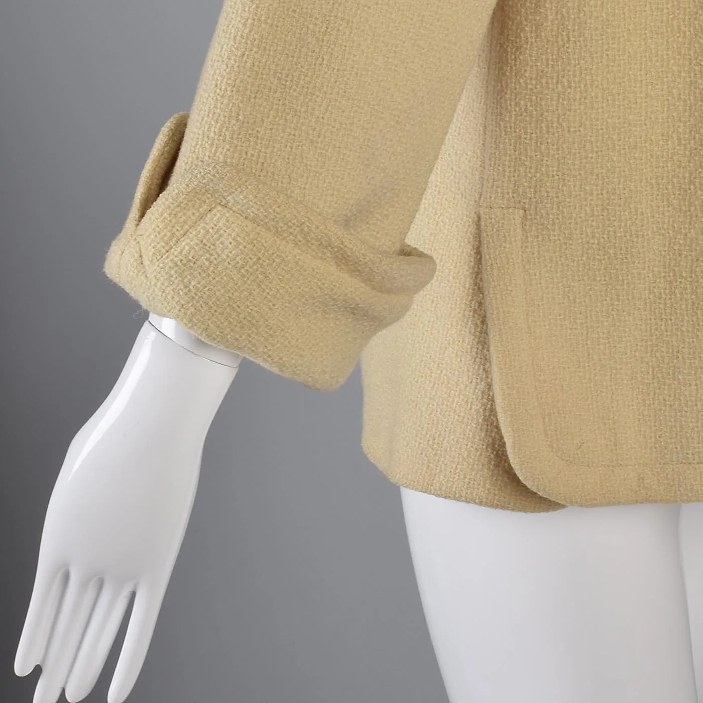 1940s Clutch Coat with Beaded Lapels