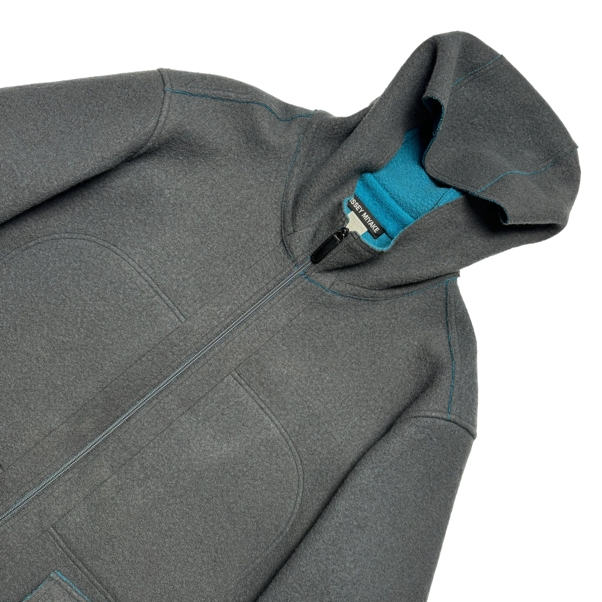 2004 Issey Miyake Wool Two-Tone Coat