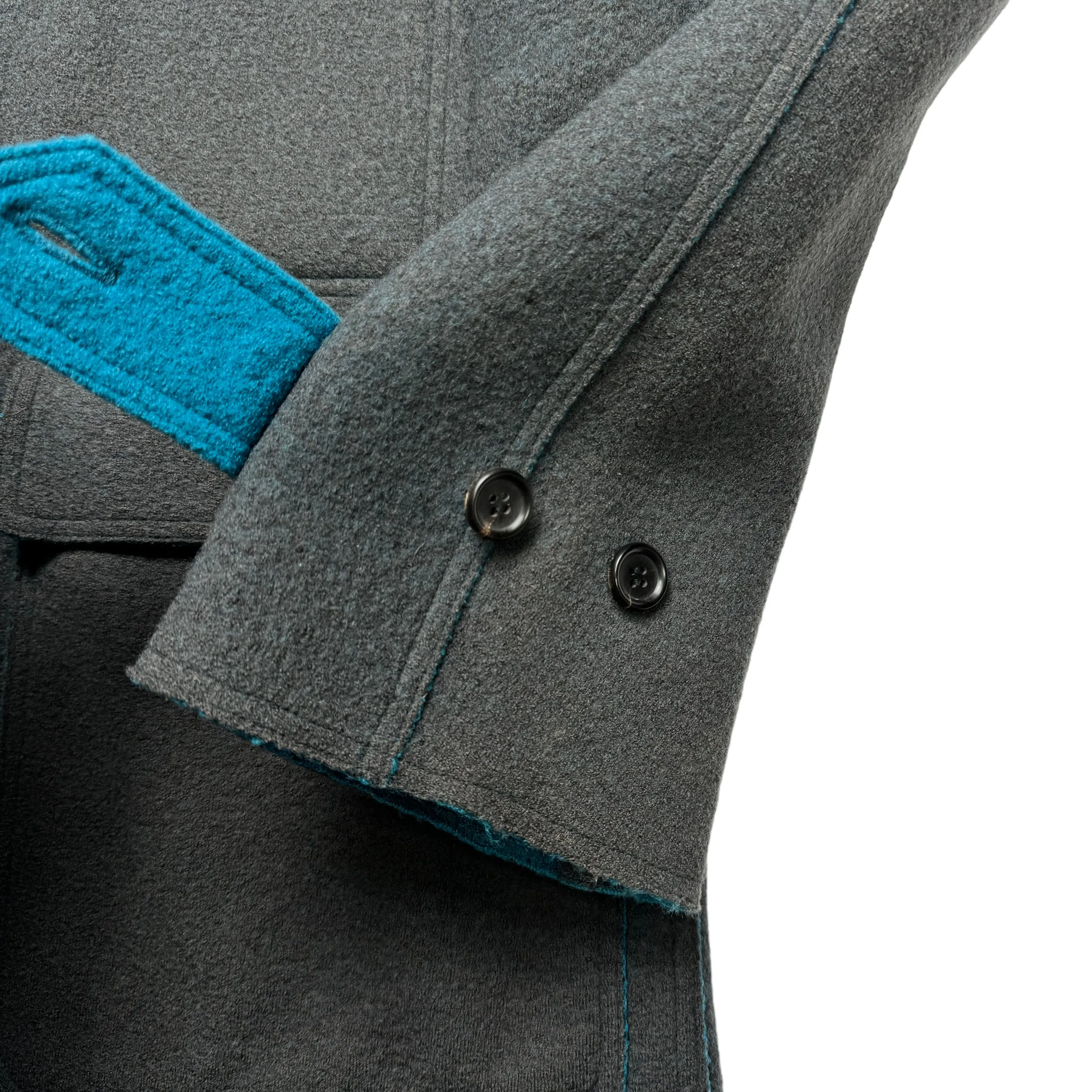 2004 Issey Miyake Wool Two-Tone Coat