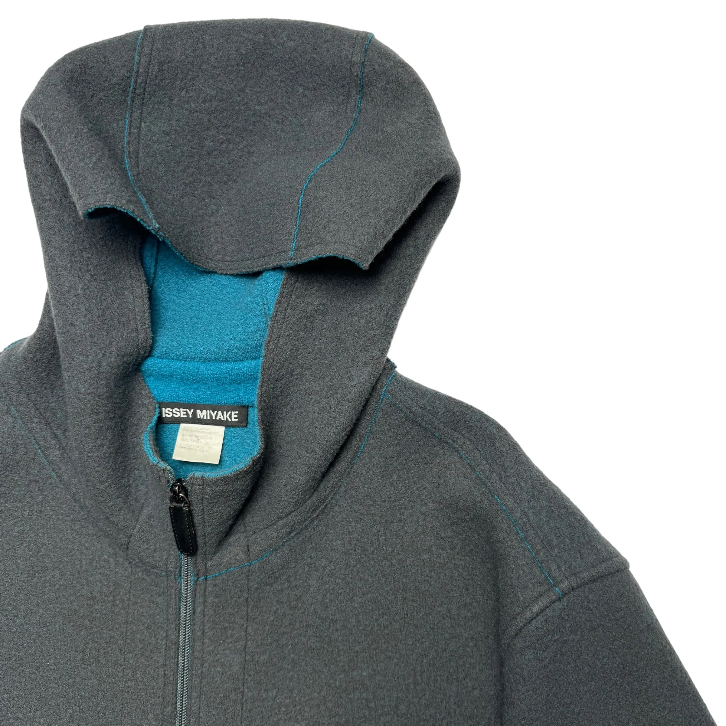 2004 Issey Miyake Wool Two-Tone Coat