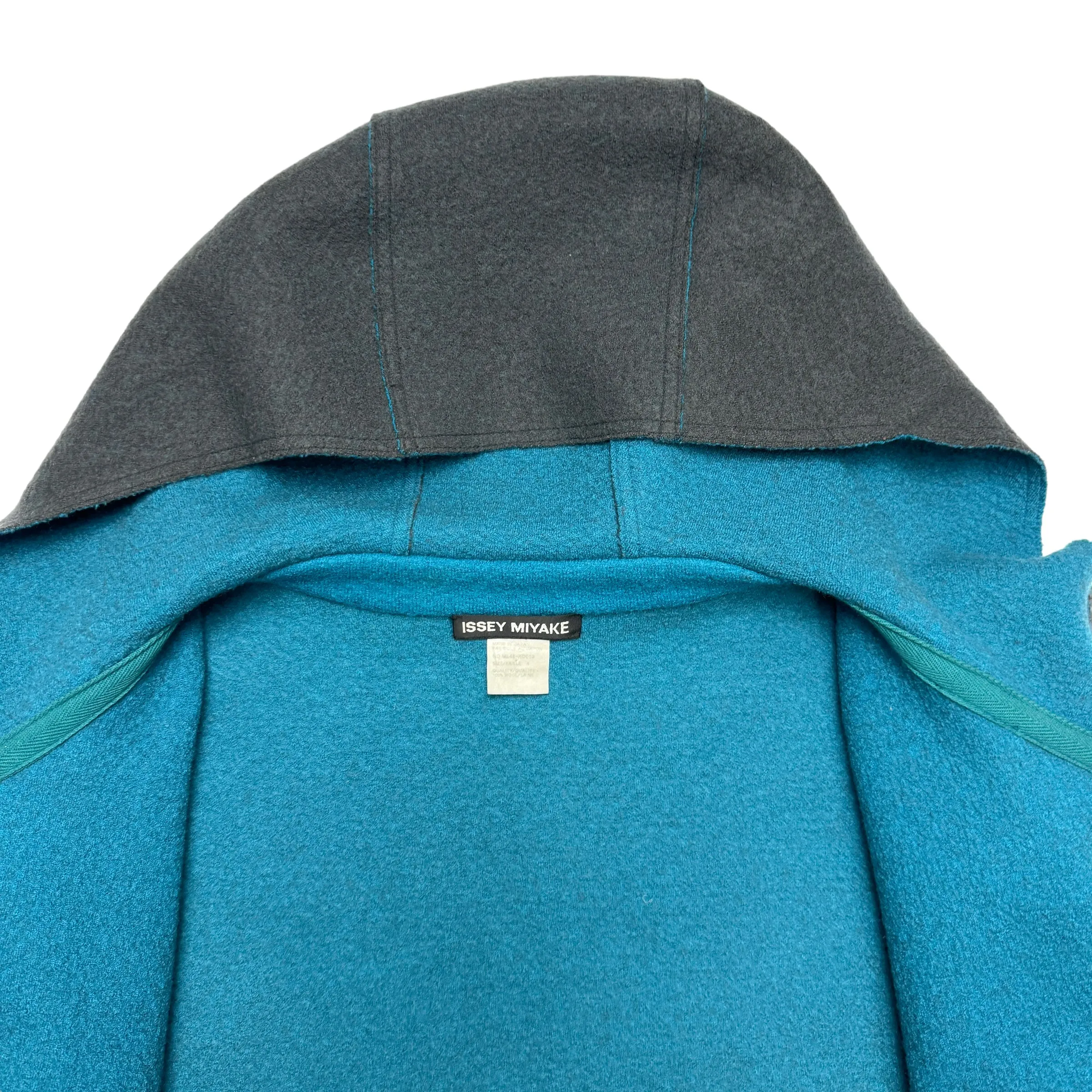 2004 Issey Miyake Wool Two-Tone Coat