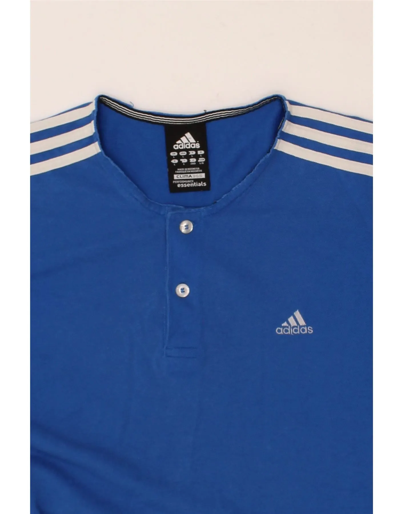 ADIDAS Mens Clima 365 T-Shirt Top Large Blue Cotton