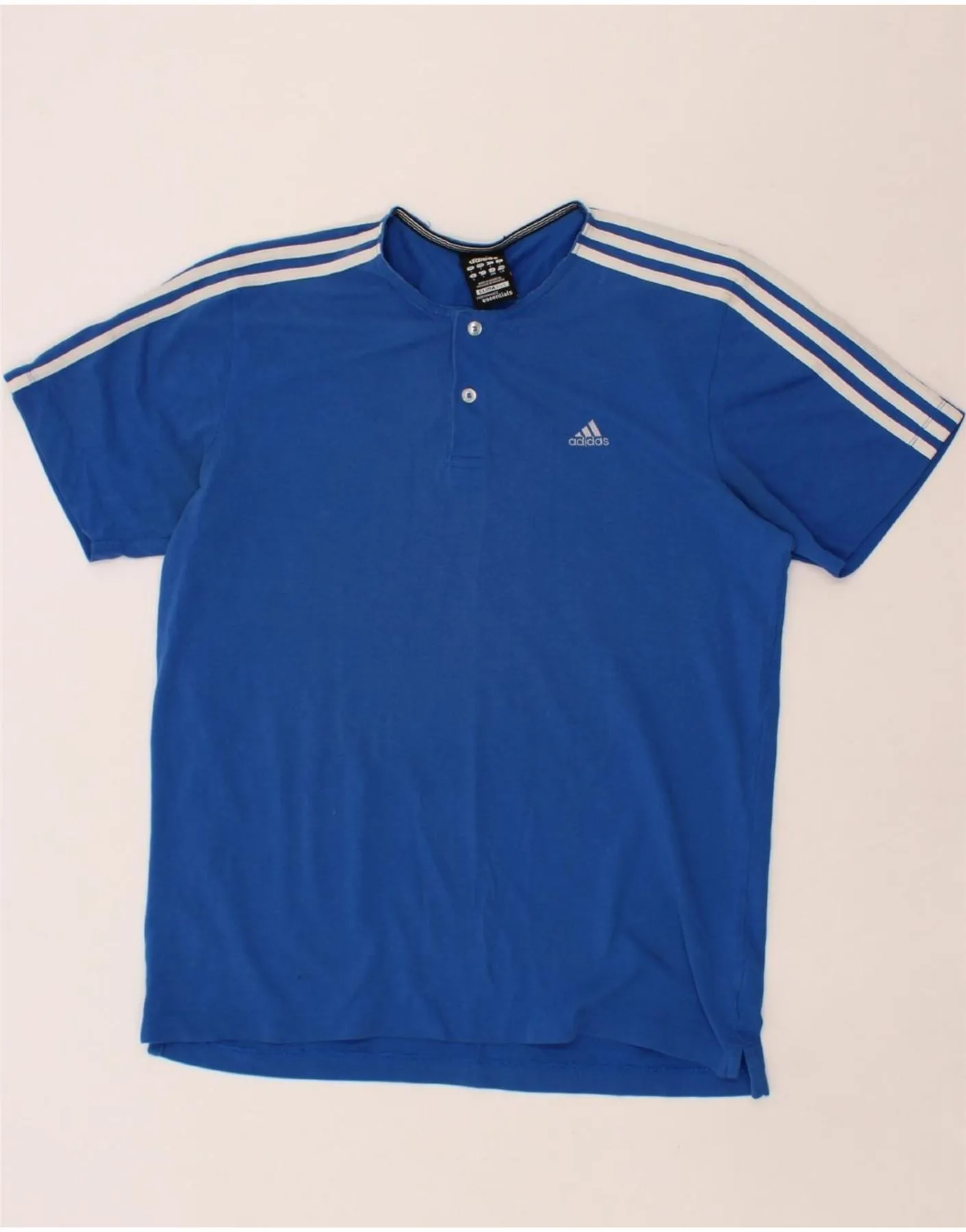 ADIDAS Mens Clima 365 T-Shirt Top Large Blue Cotton