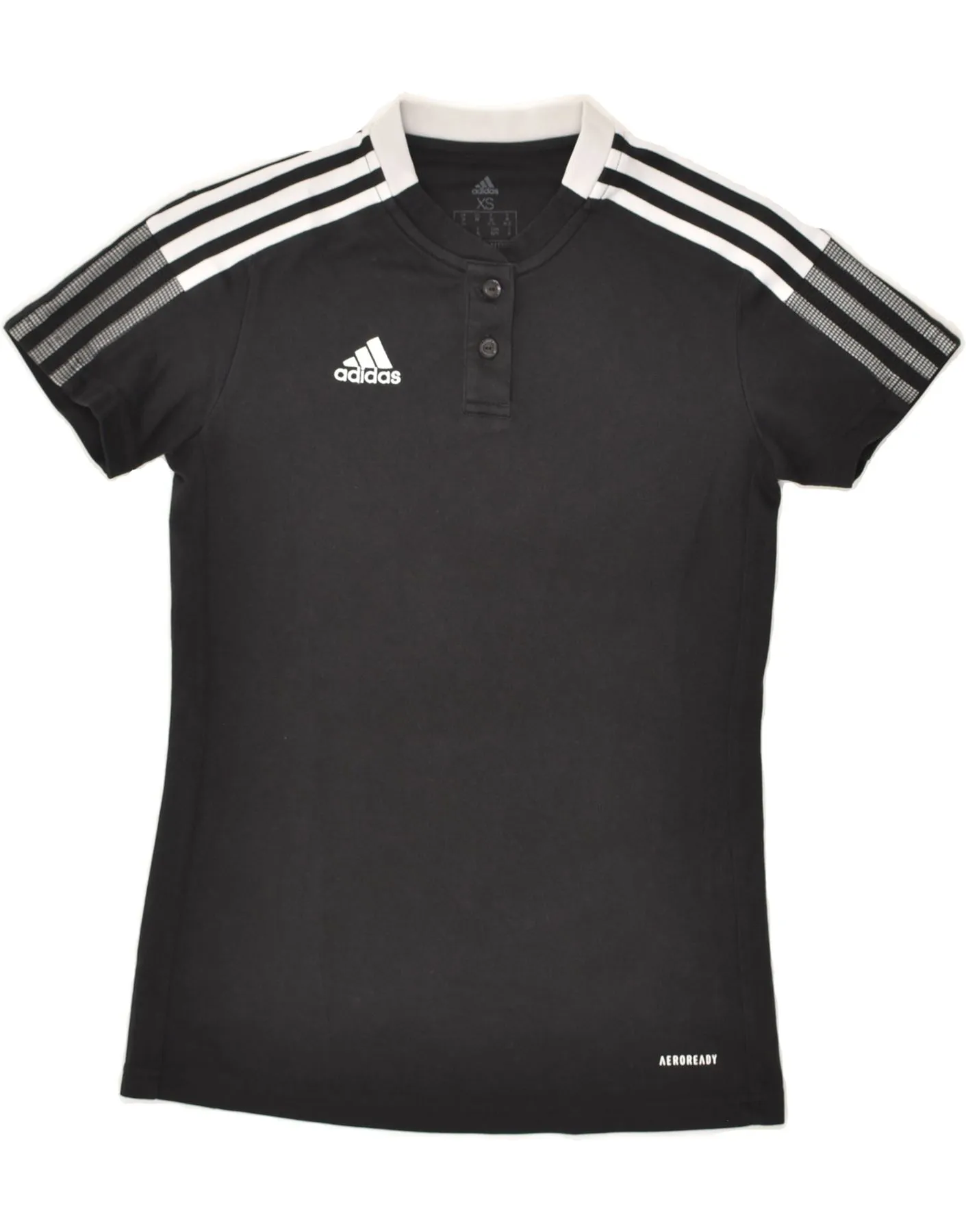 ADIDAS Womens Aeroready T-Shirt Top UK 6 XS Black Cotton