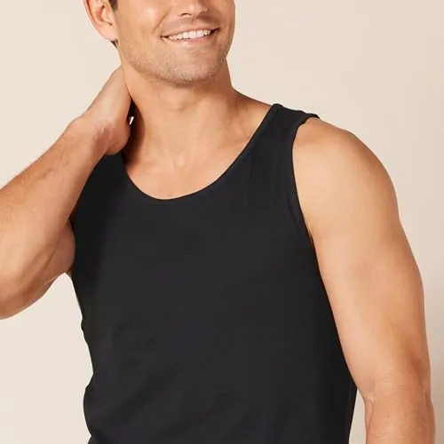Amazon Essentials Men's Slim-Fit Tank Top, Black, Small