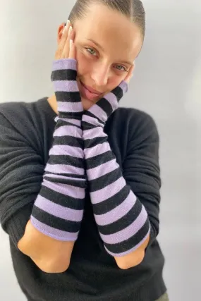 Arm warmers lavender/ black
