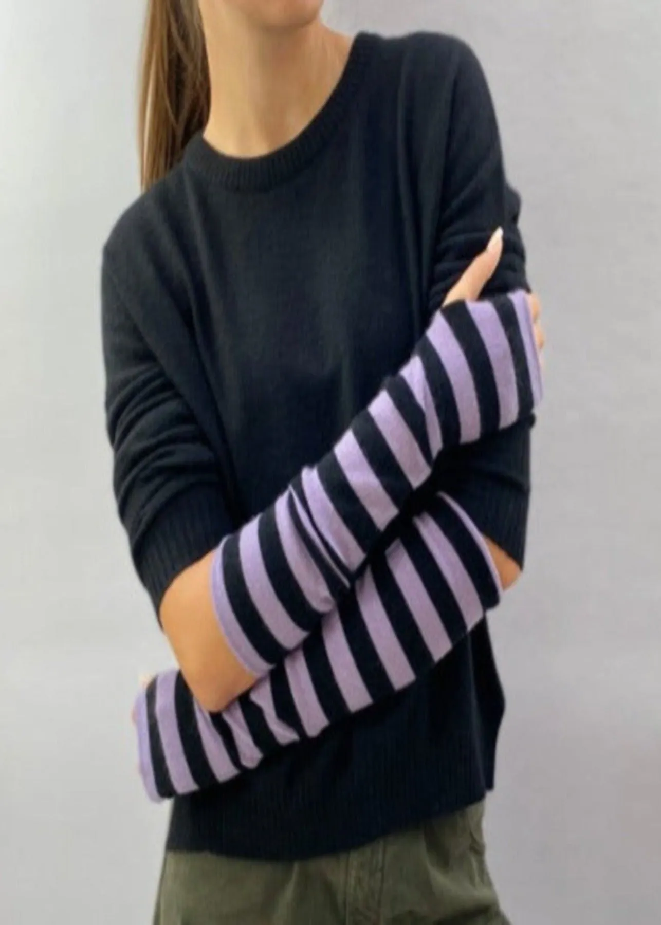 Arm warmers lavender/ black