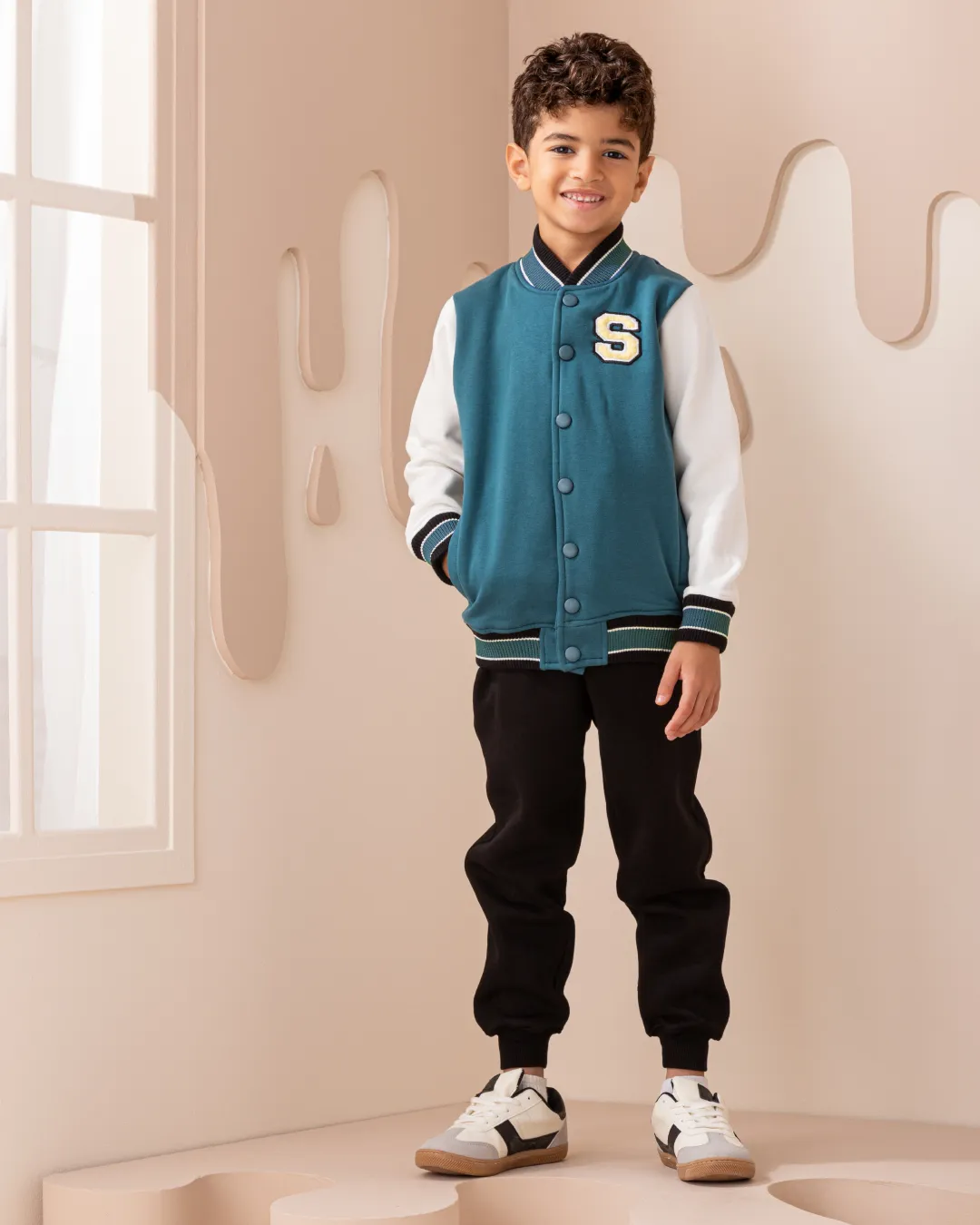 Baseball Jacket with sweatpants بيجاما اولادي بكباسين