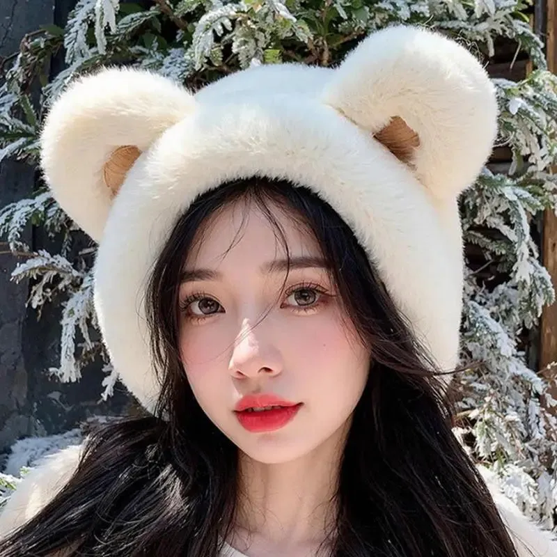 Bear Earmuffs Cartoon Little Bear Warm Earmuffs for Girls Winter