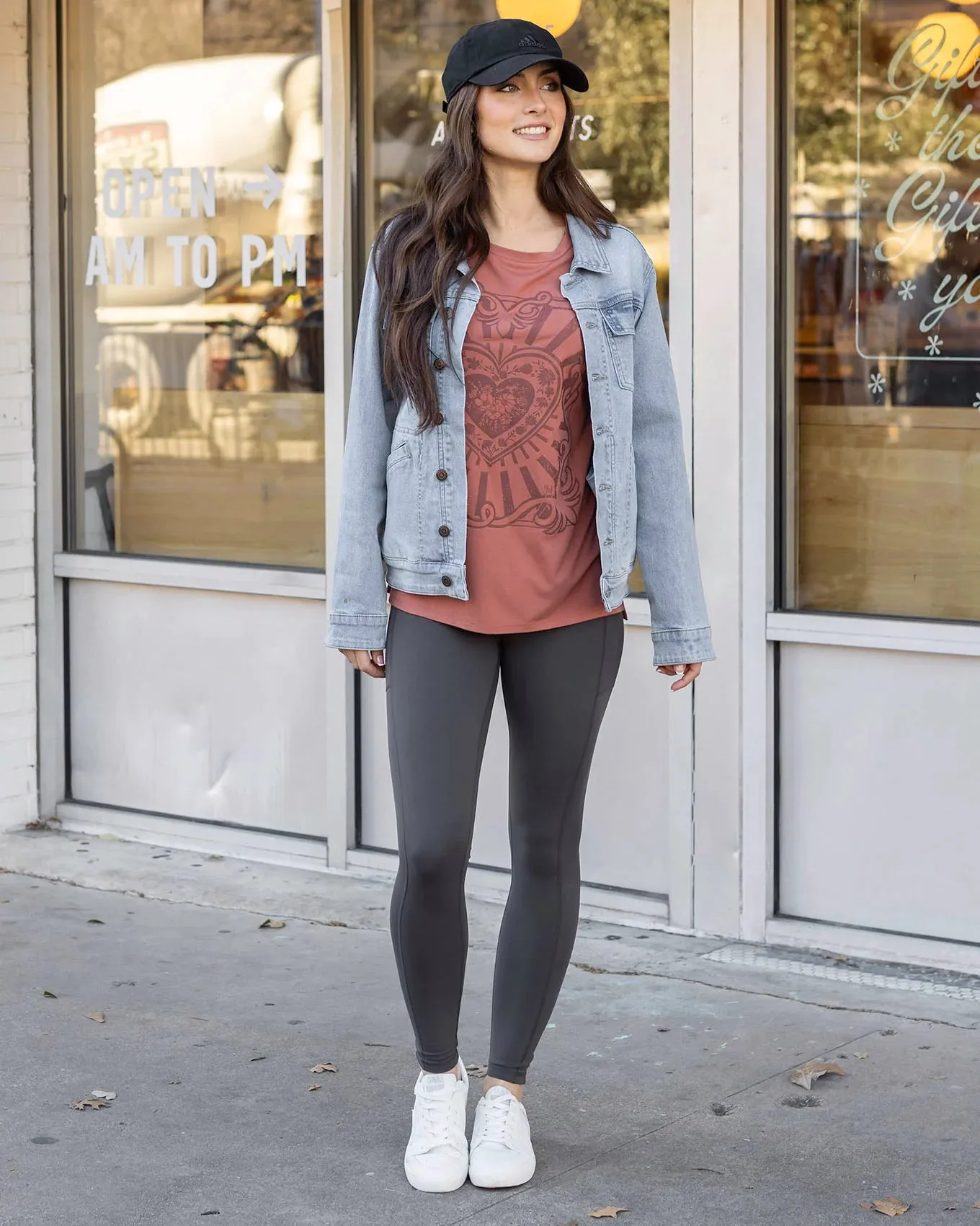 Best Squat Proof Pocket Leggings in Dark Grey by Grace & Lace (Ships in 1-2 Weeks)