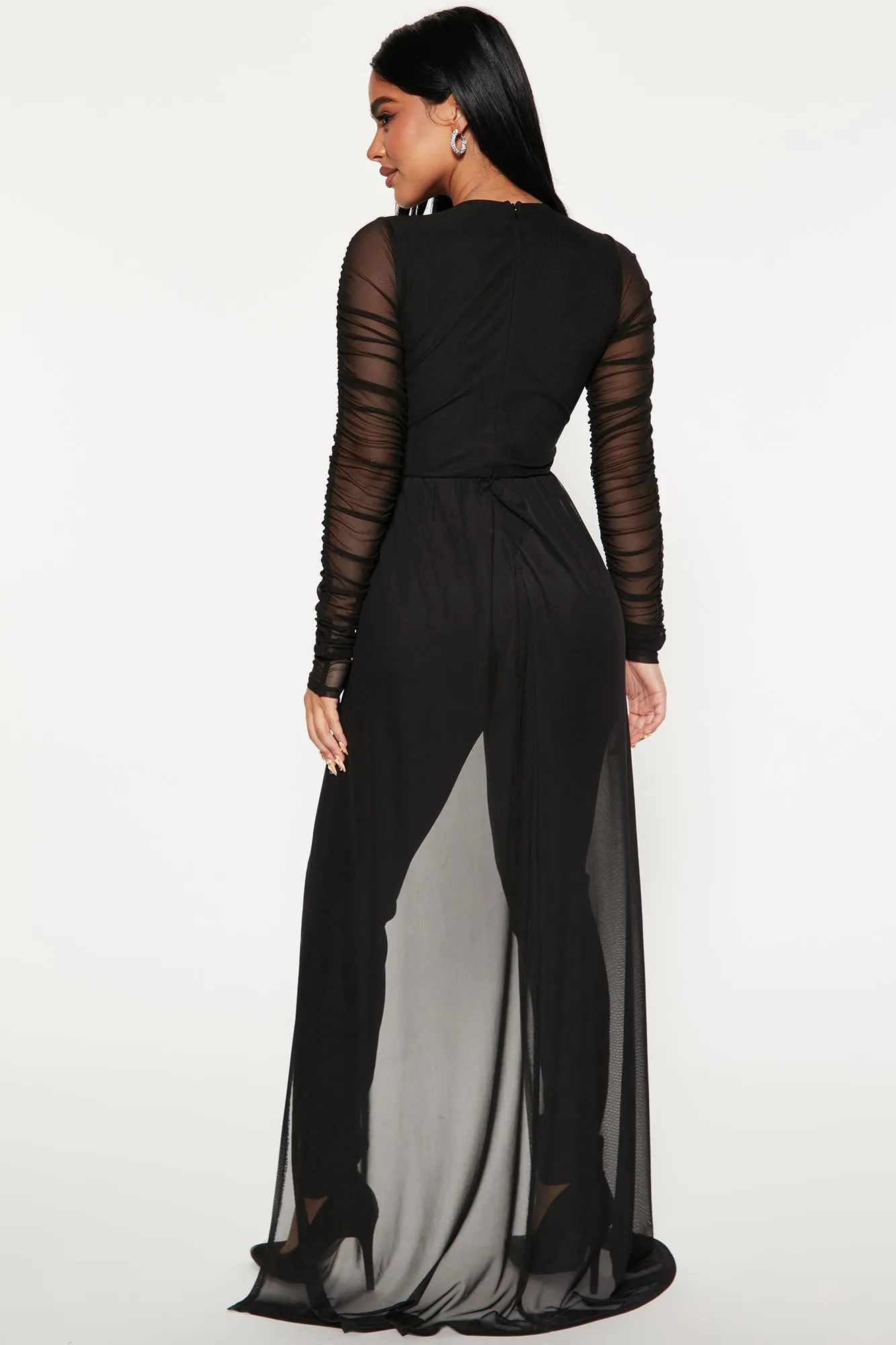 Better Make Sure Mesh Jumpsuit - Black