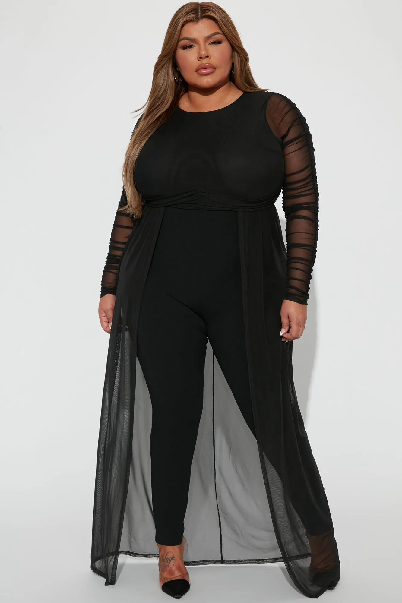 Better Make Sure Mesh Jumpsuit - Black