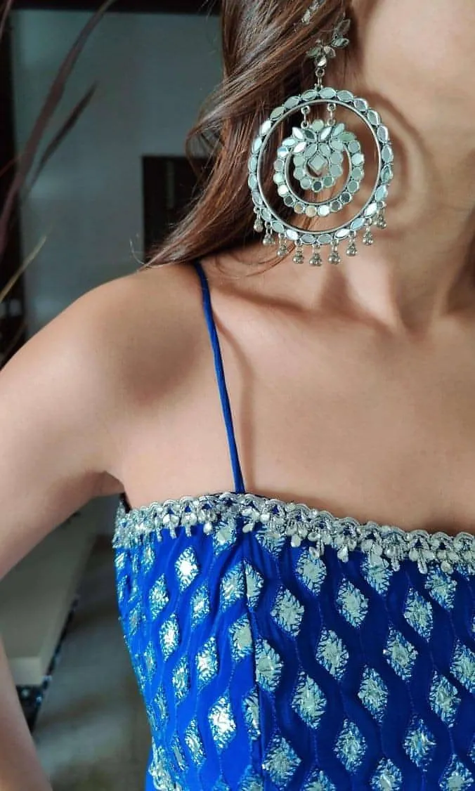 Blue Chiffon Jumpsuit