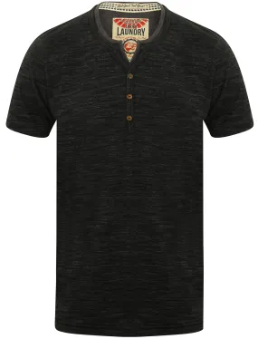 Buffalo Cove Mock Layer Henley T-Shirt in Black - Tokyo Laundry