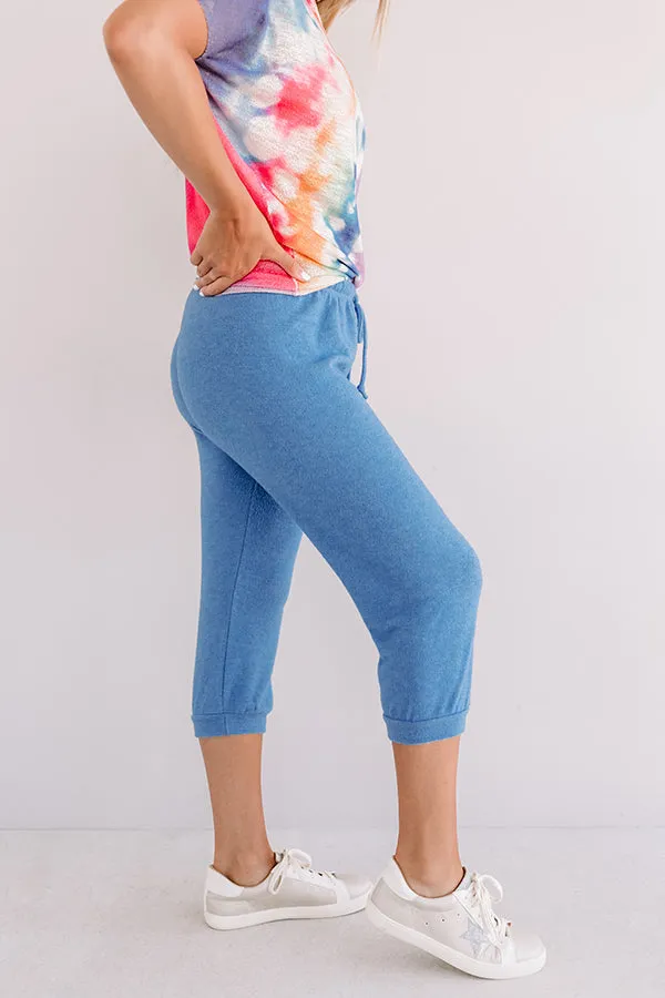 Casa Casual Joggers In Ocean Blue