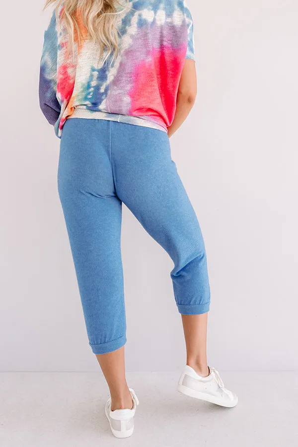 Casa Casual Joggers In Ocean Blue