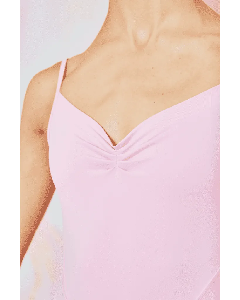 Claudia Dean World Odette Signature Collection Sweetheart Pinched Neckline Open Back Camisole Leotard - Womens