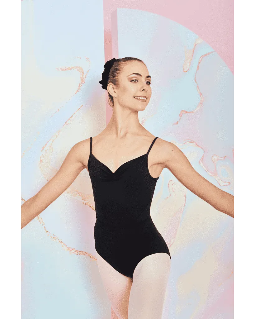 Claudia Dean World Odette Signature Collection Sweetheart Pinched Neckline Open Back Camisole Leotard - Womens