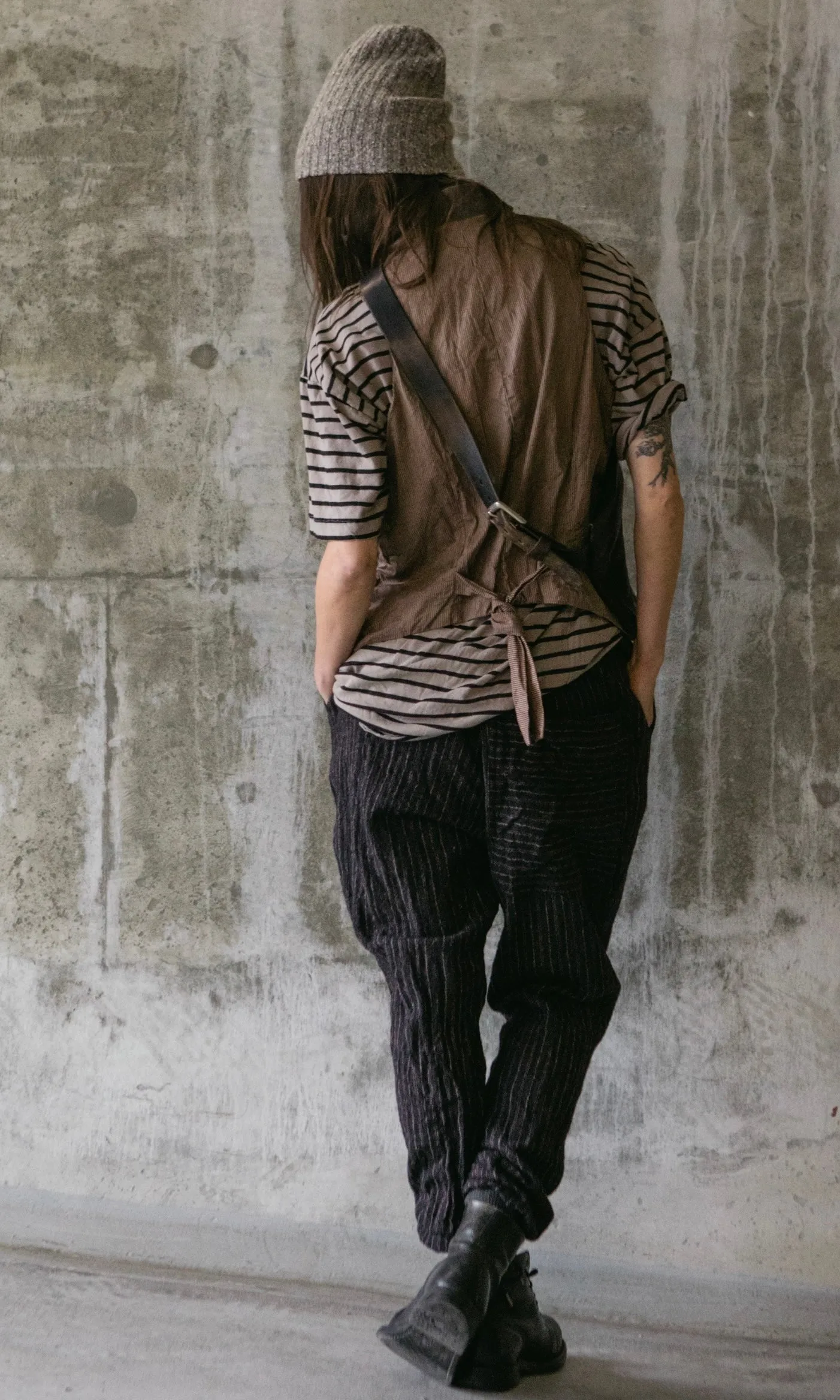 CRINKLED WOOL VEST