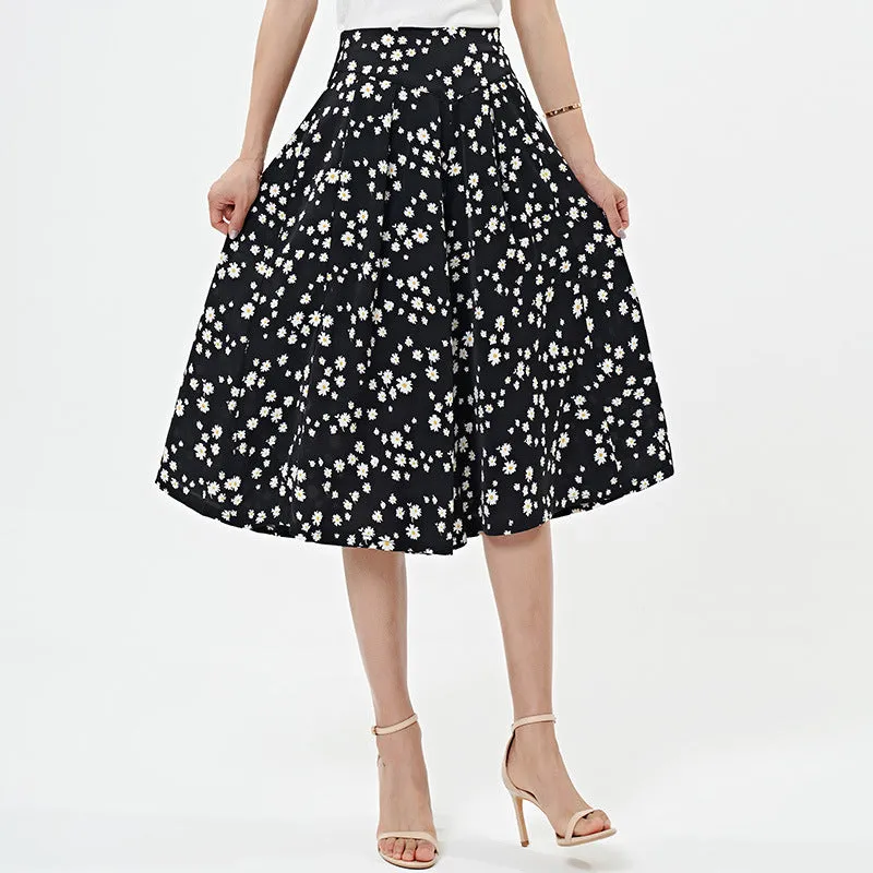Dames culottes van chiffon met wijde pijpen en hoge elastische taille