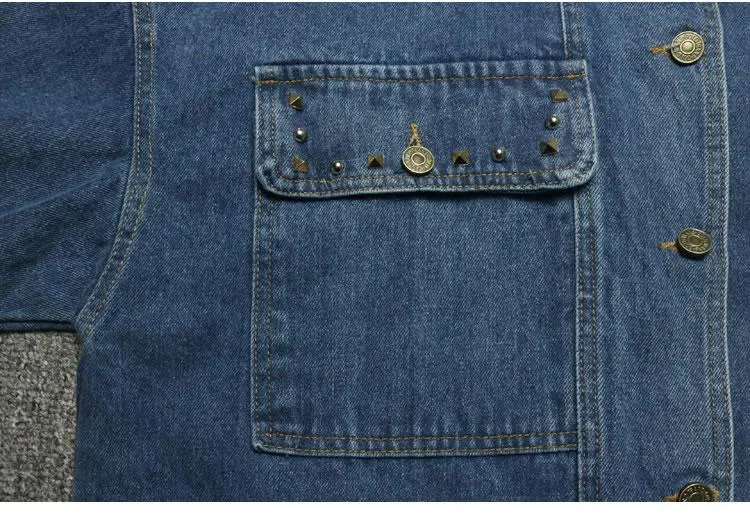 Embroidery Rivets Popular Denim Jacket Full Sleeve Tassel Women Clothes  New Casual Loose Fashion Cardigans