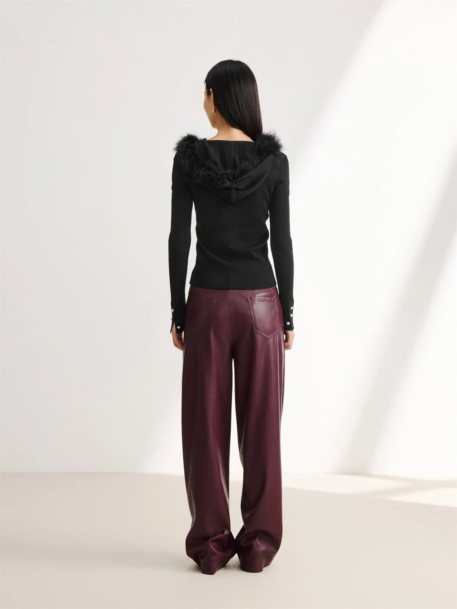 EP YAYING Slim Fit Pure Wool Knitted Sweater