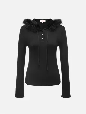 EP YAYING Slim Fit Pure Wool Knitted Sweater