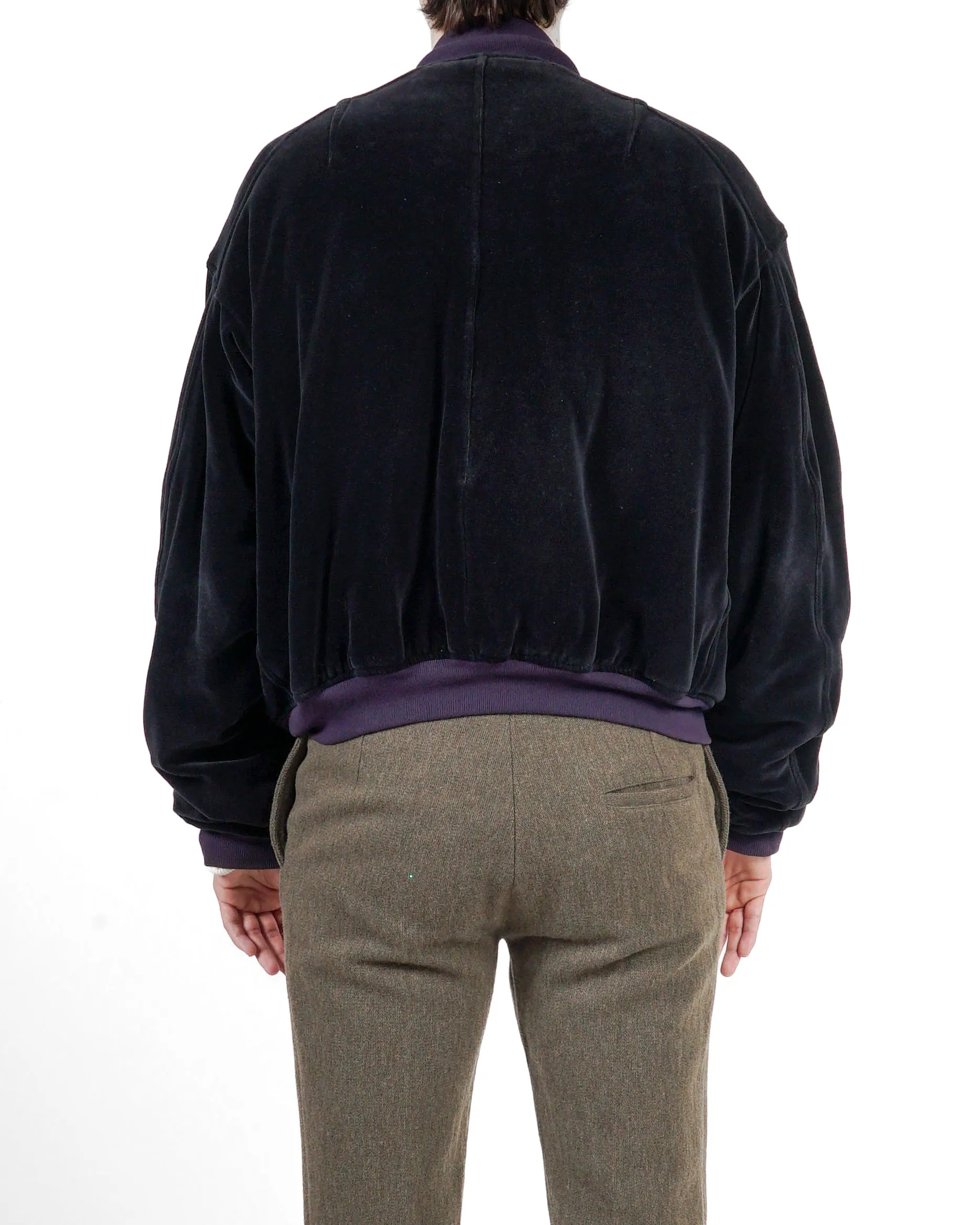 FW15 Oversized Perth Bomber in Black Velvet