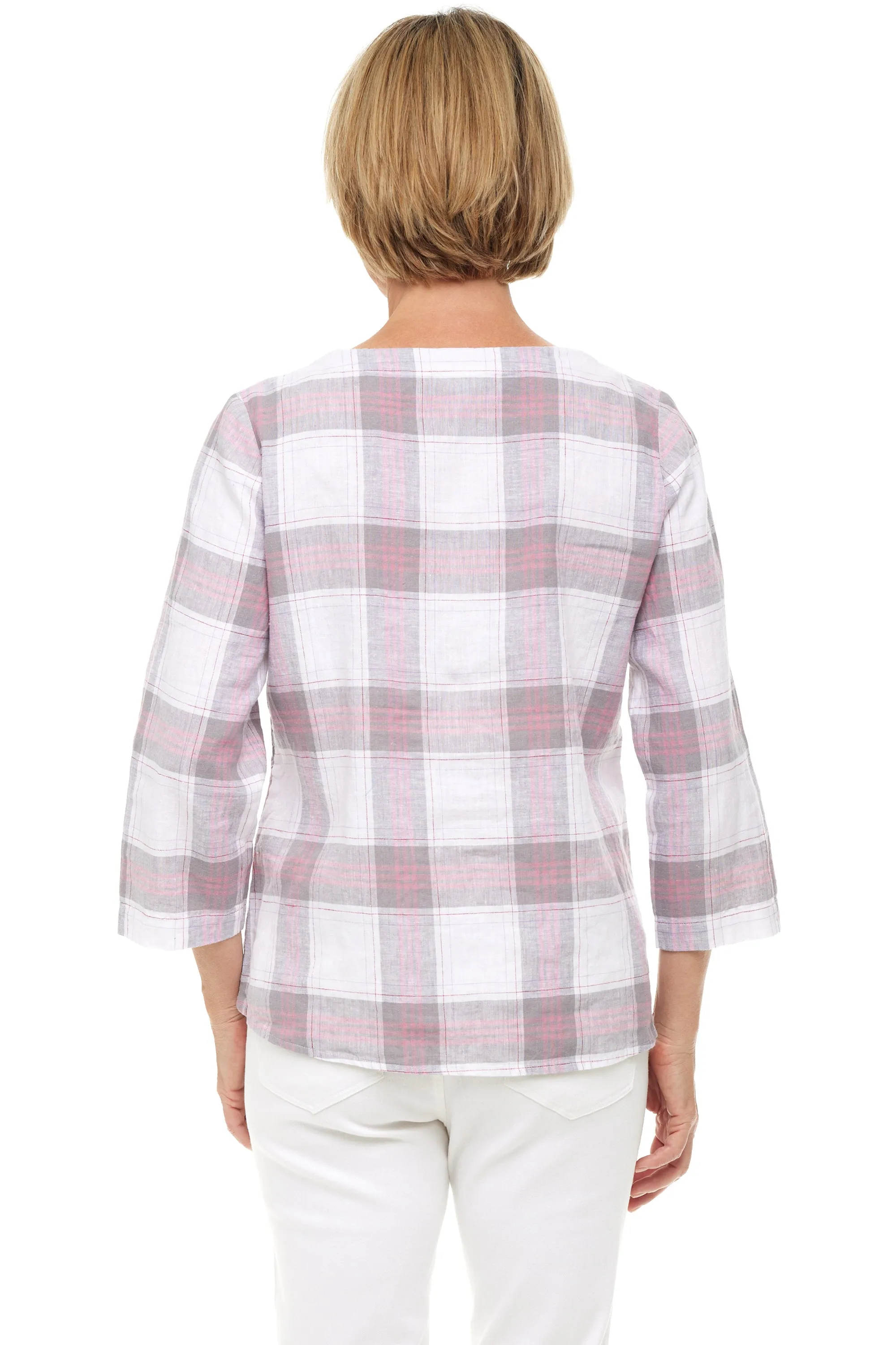 Girl Gone Plaid Linen Pullover