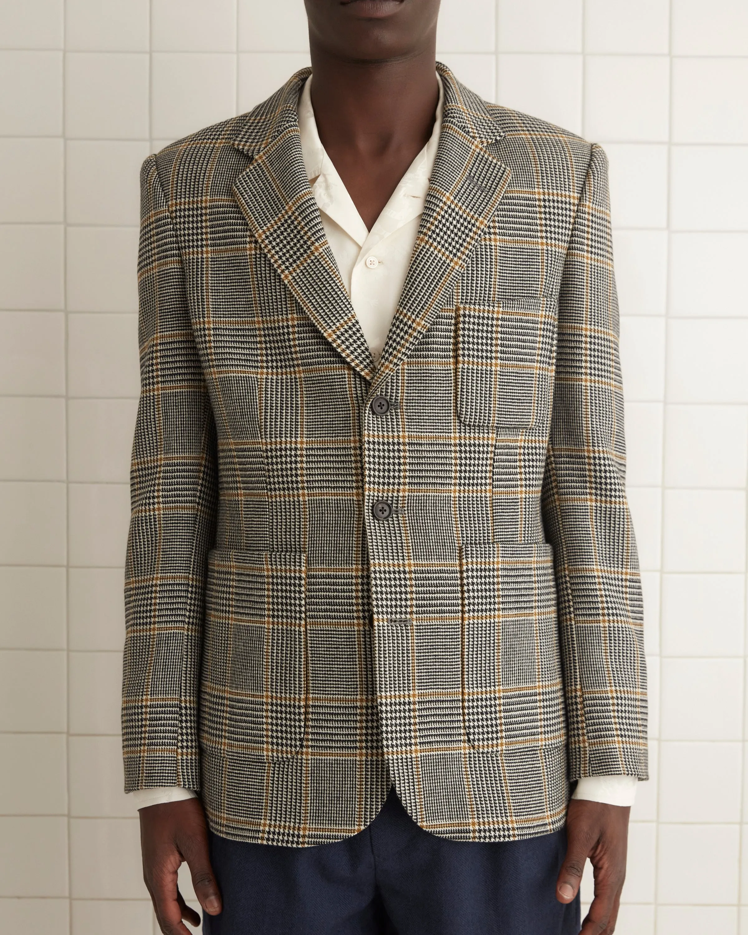 Golden Grid Suit Jacket - 40