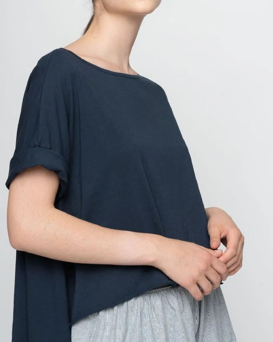 Hi-Lo Dropped Back Seam T