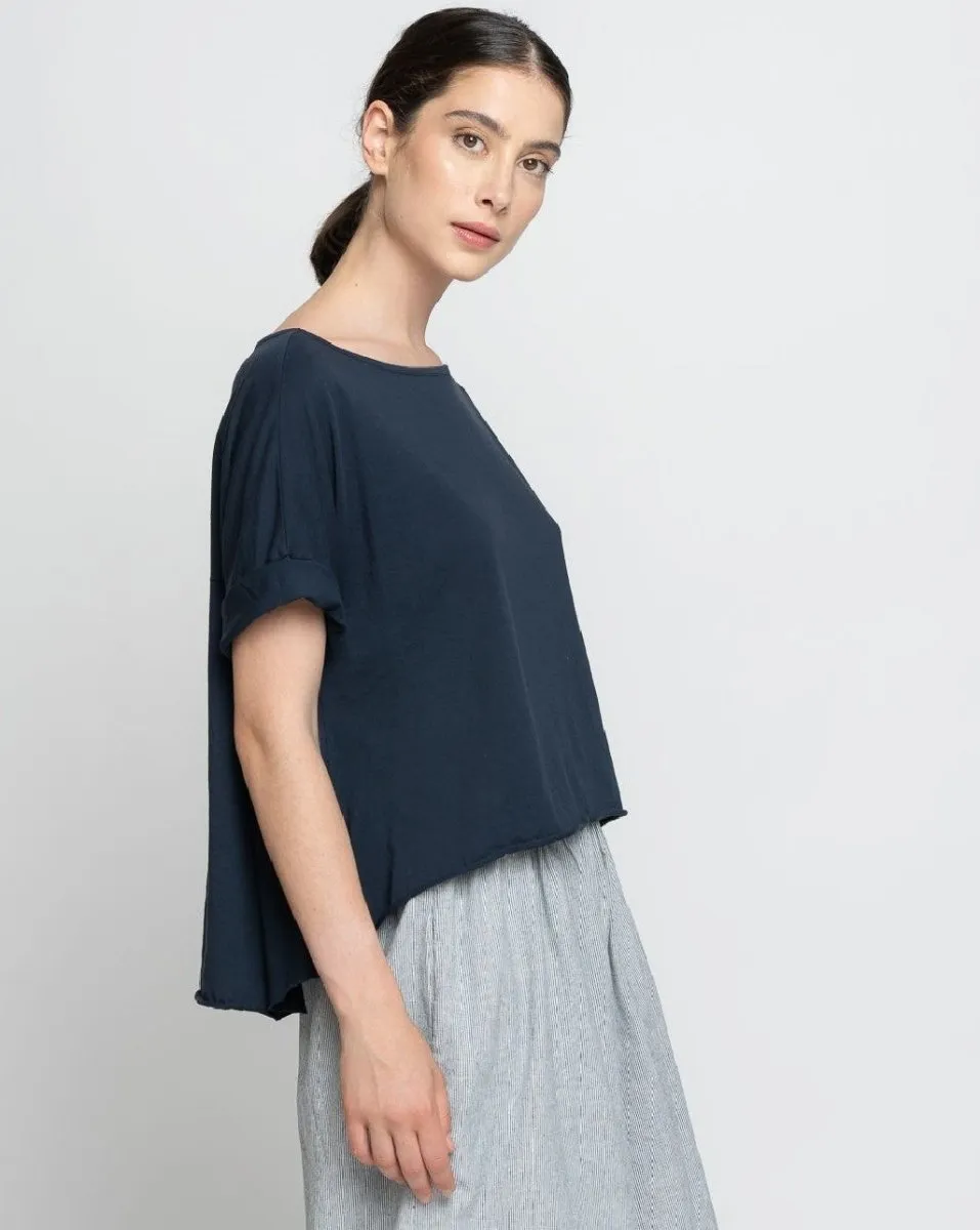 Hi-Lo Dropped Back Seam T