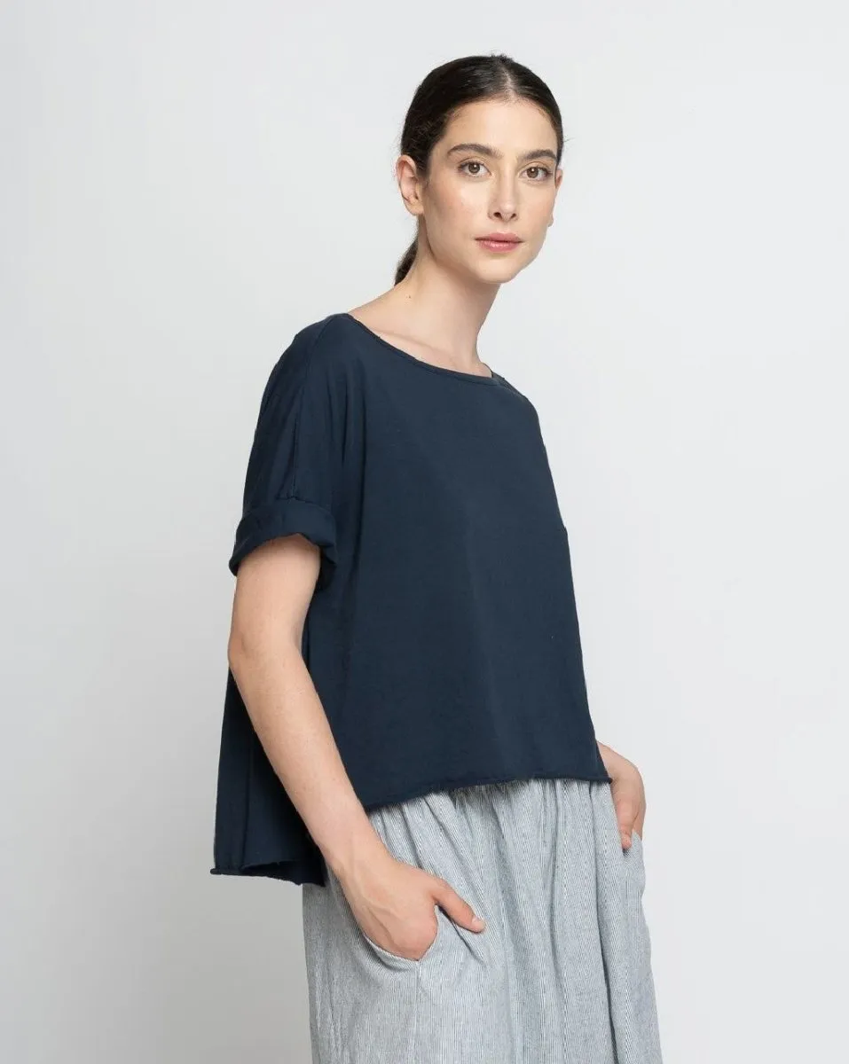 Hi-Lo Dropped Back Seam T