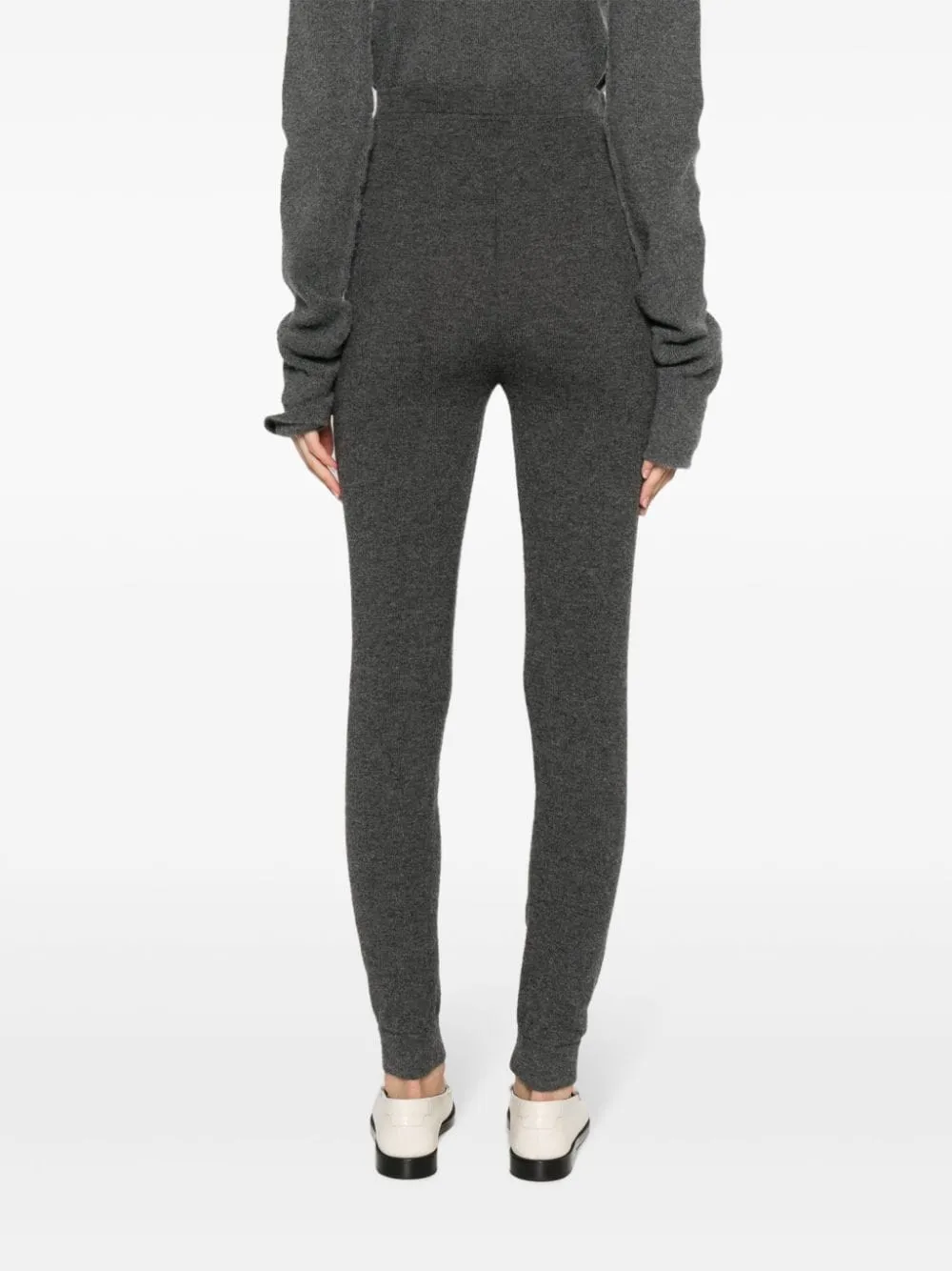 high-waisted cashmere leggings