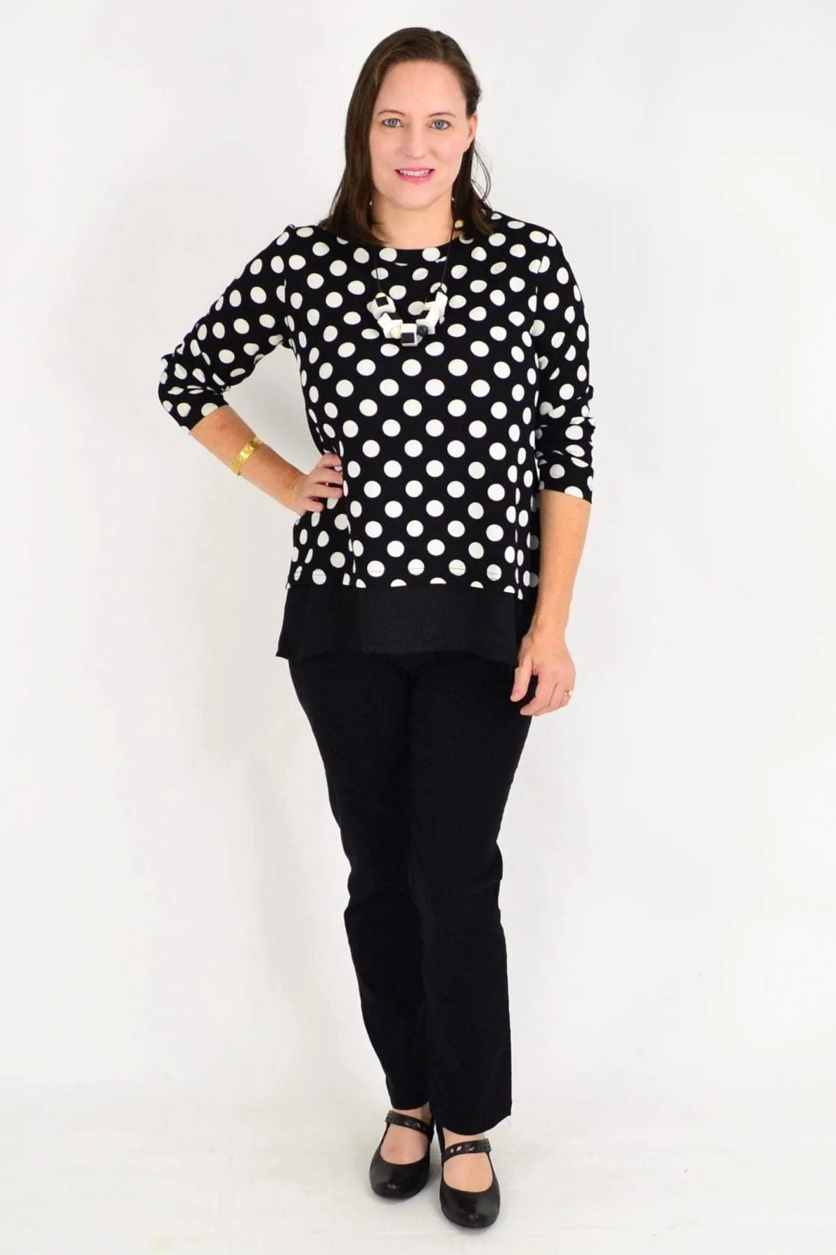 Jillian Spot Tunic Top