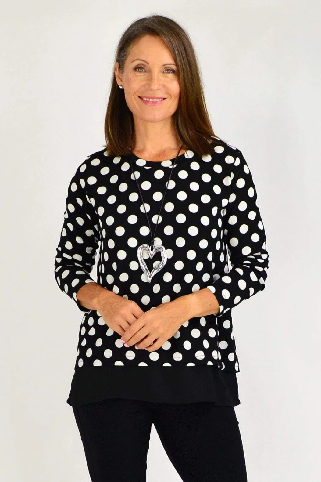 Jillian Spot Tunic Top