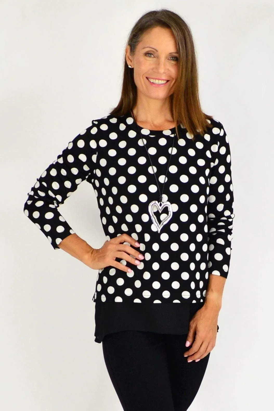 Jillian Spot Tunic Top