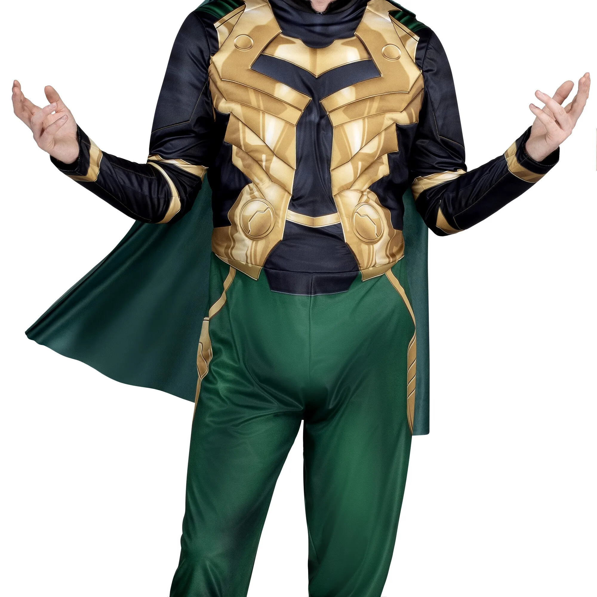 Marvel Loki Qualux Costume for Adults, Jumpsuit and Cape