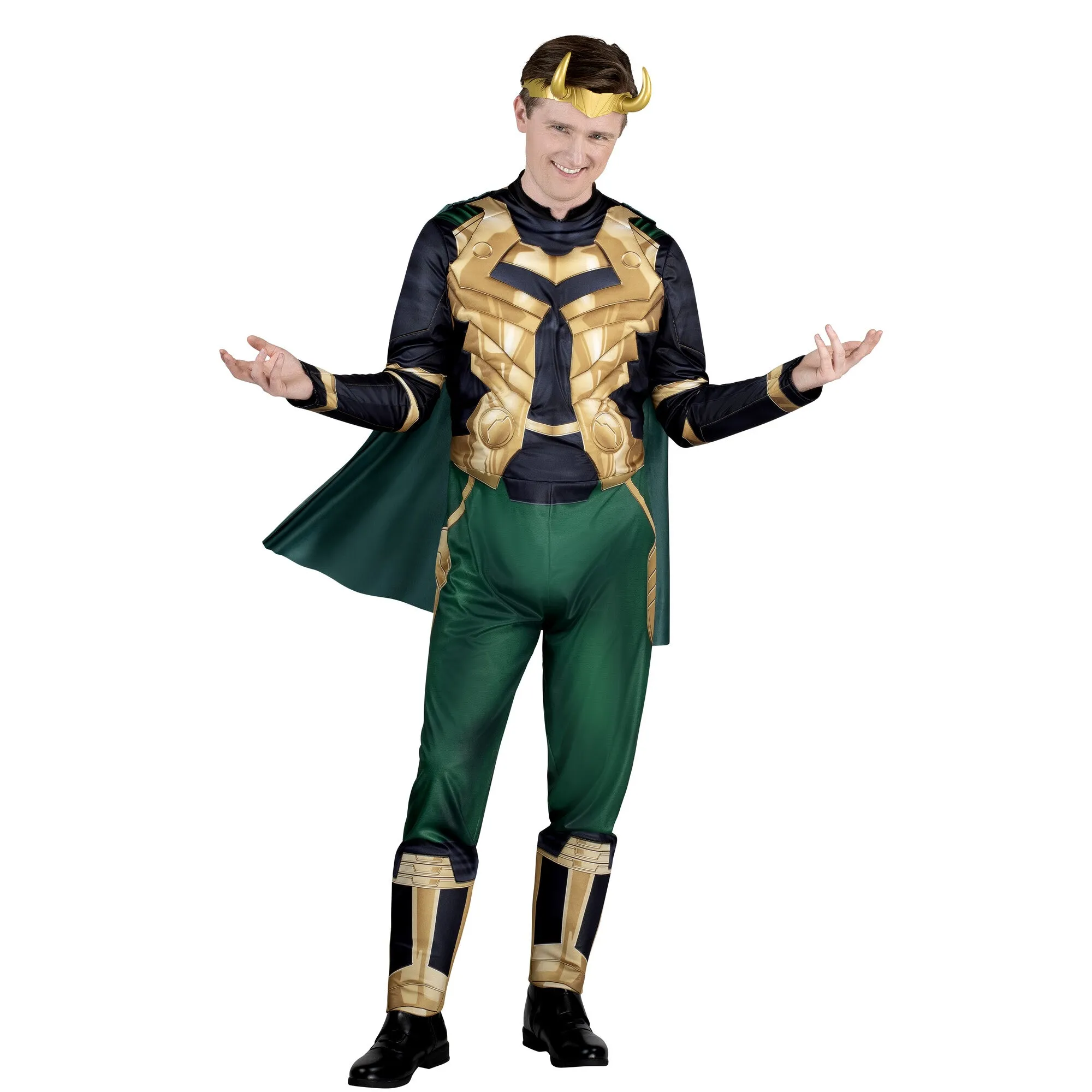 Marvel Loki Qualux Costume for Adults, Jumpsuit and Cape