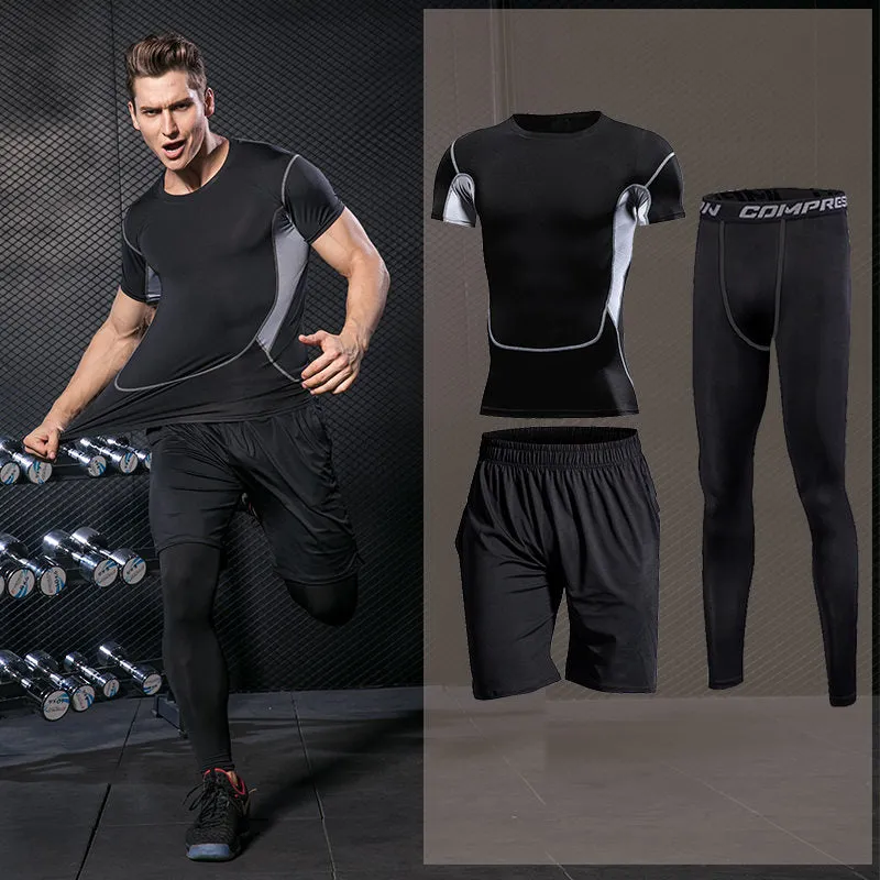 Men's Gym Training Fitness Sportswear Athletic Physical Workout Sweatpants Suit Running Jogging Sport Clothing Tracksuit Dry Fit