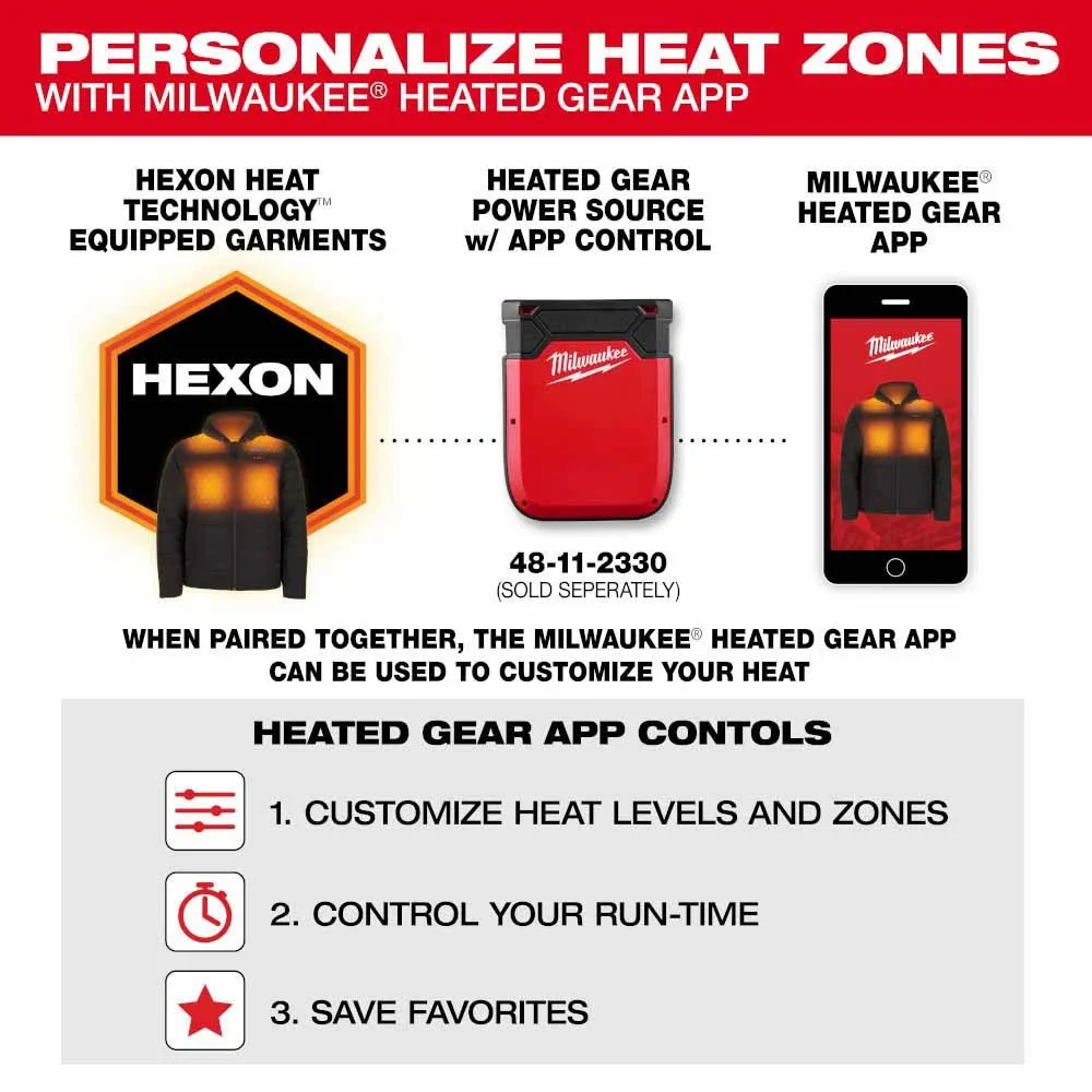 Milwaukee M300B-20 M12 Heated Black Axis Vest Only