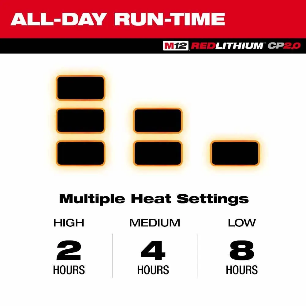 Milwaukee M300B-20 M12 Heated Black Axis Vest Only