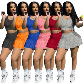New two-piece slim tank top culottes（AY1051)