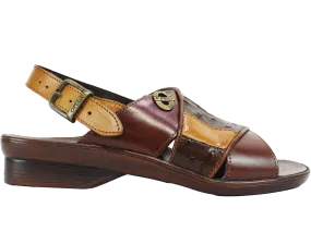 OPELA Leather Cognac Wheat Sandal