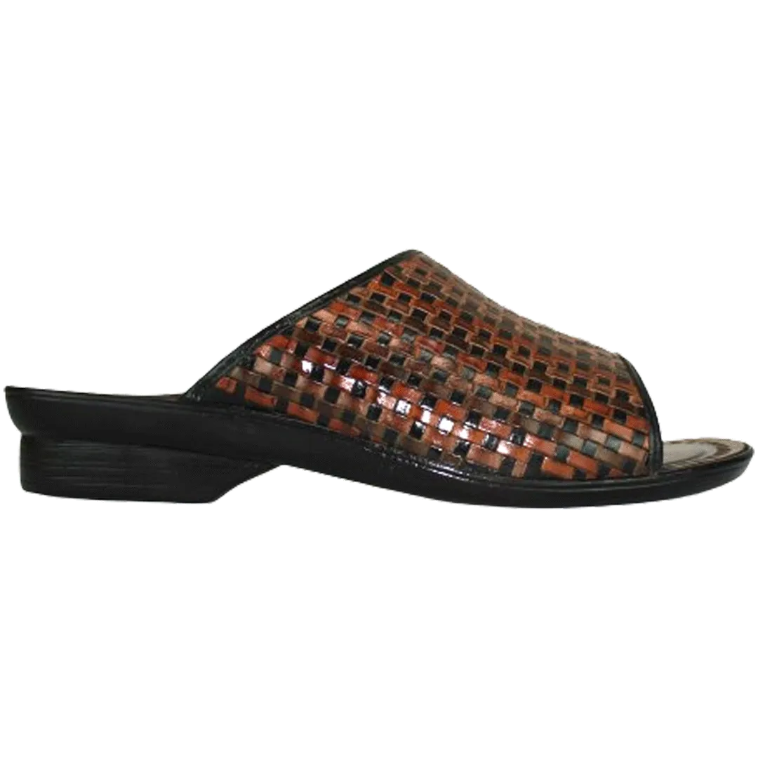 OPELA Rodrigo Chocolate Push-In Leather Sandal