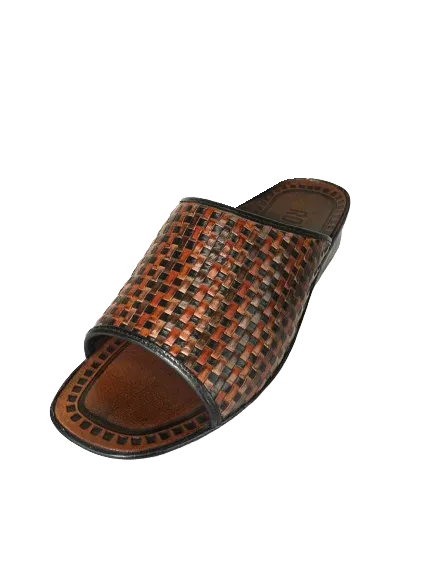 OPELA Rodrigo Chocolate Push-In Leather Sandal