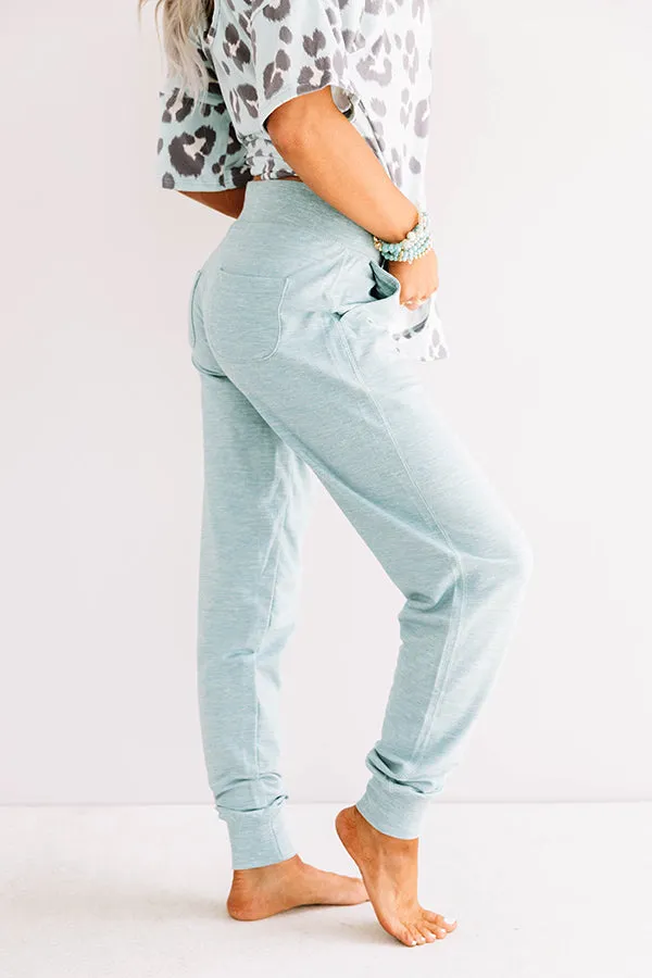 Play It Cozy Midrise Joggers in Limpet Shell