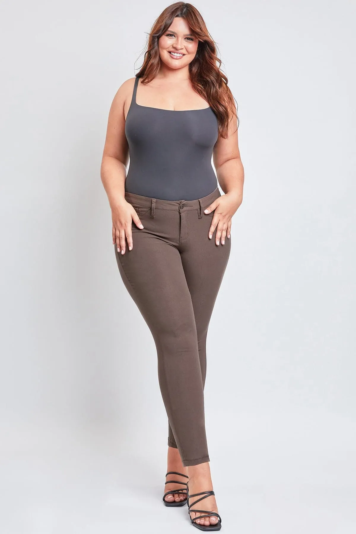 Plus Size Women's Hyperstretch Forever Color Mid Rise Pants