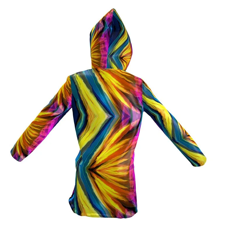 "Glass Butterfly" Women's Breathable Hooded Rain Jacket