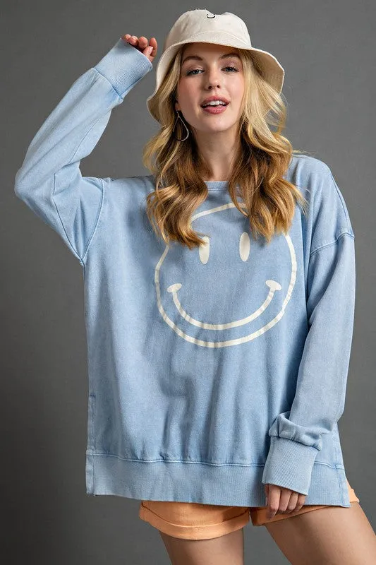 Smiley Face Crewneck Sweatshirt